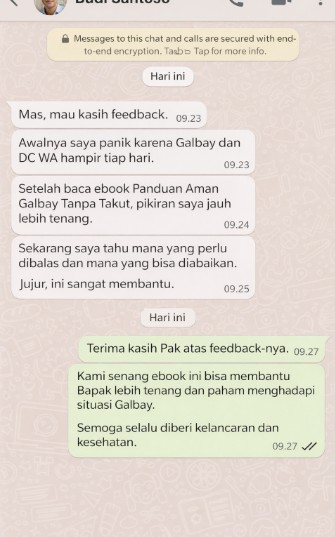 Testimoni Panduan Aman Galbay Tanpa Takut